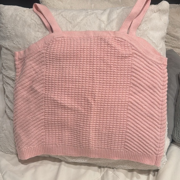 Sandy Liang Pink Knit Tank Top - Picture 2 of 3